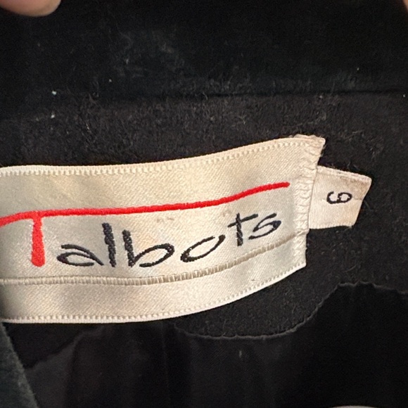 Vintage Talbots 100% Wool Elegant Black Women's Long Coat Jacket Size 6 - Picture 4 of 7